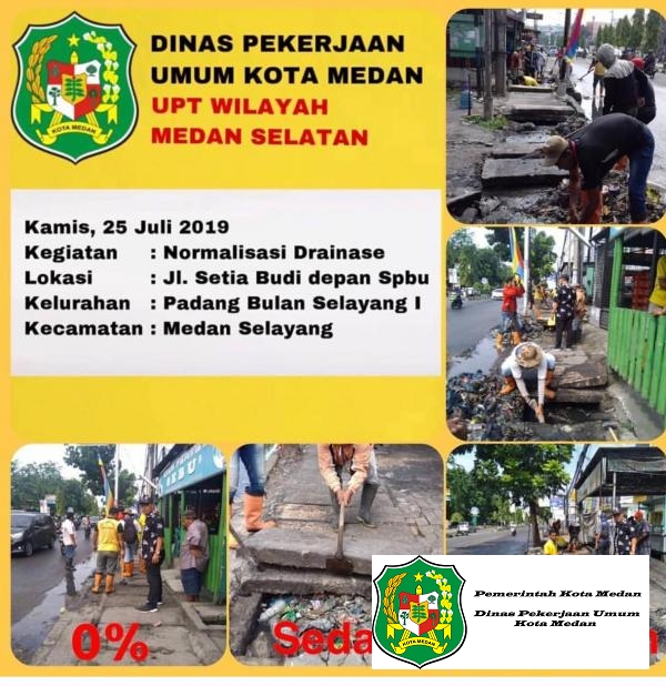 Normalisasi Drainase Jl. Setia Budi Depan SPBU Kel. Padang Bulan Selayang I Kec. Medan Selayang